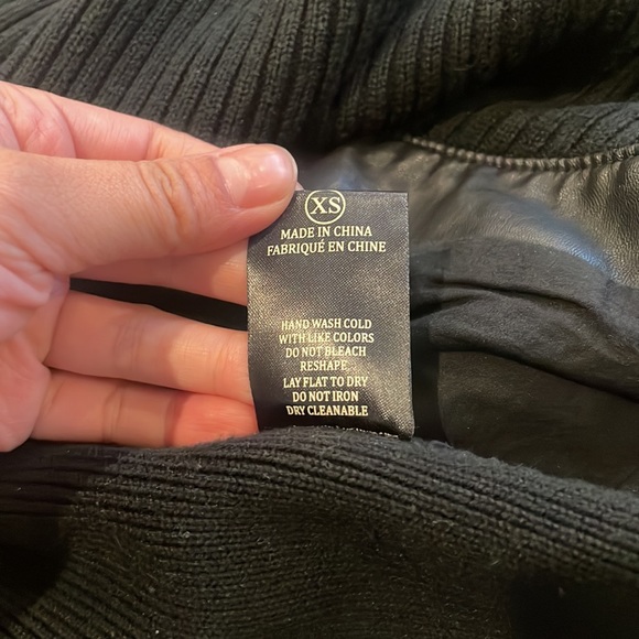 Black BlankNYC Leather Cardigan Jacket - Picture 5 of 8